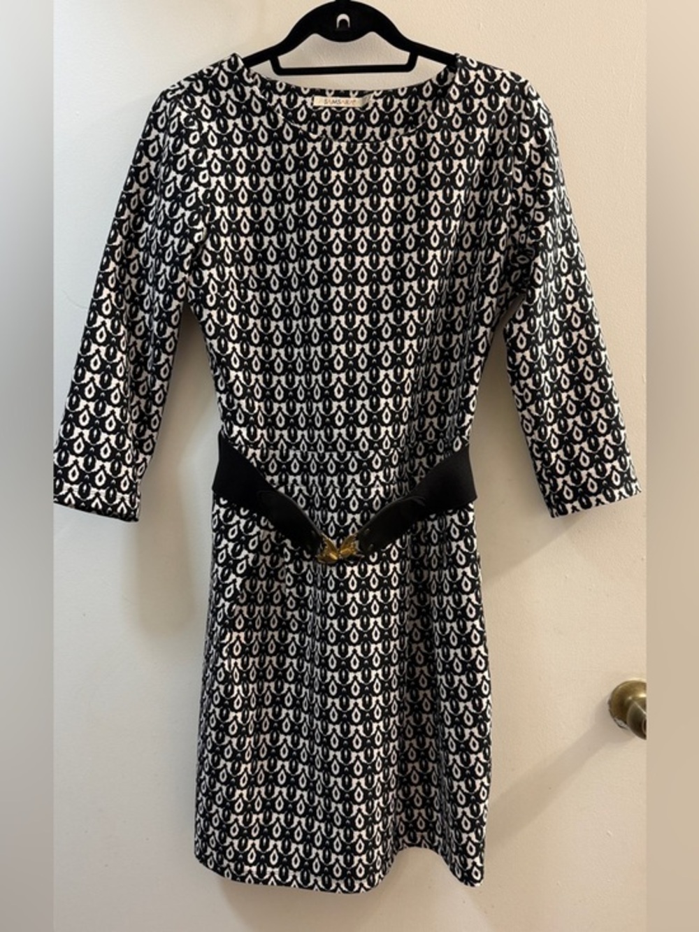 Samsara Geometric Print Dress 8-10 (Tag 14) Belted